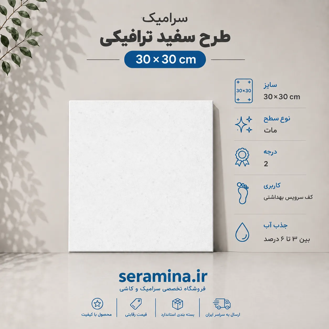سفید ترافیکی 30×30